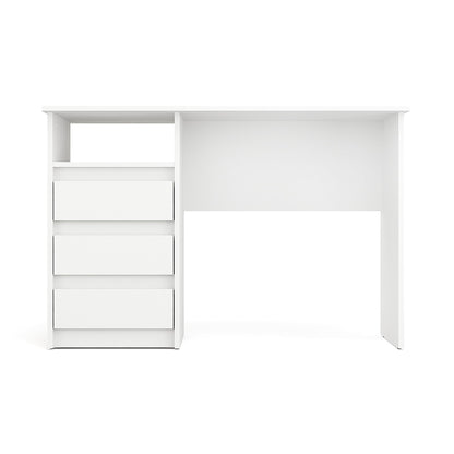 KOMTO Oslo Schreibtisch mit Schubladen - Weiss 110x50 cm