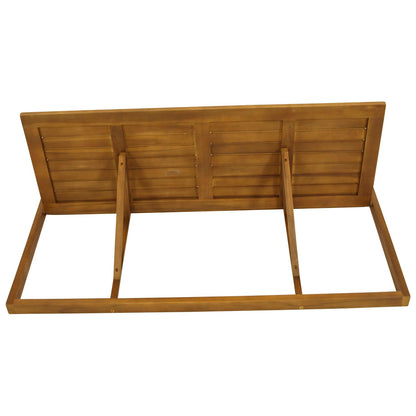 DEGAMO Balkonhängetisch 120x40 cm, klappbar, Akazienholz, braun