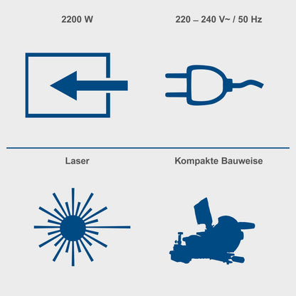 Scheppach HM254SPX Kappzugsäge - 2200W, Ø254mm, 2. Sägeblatt