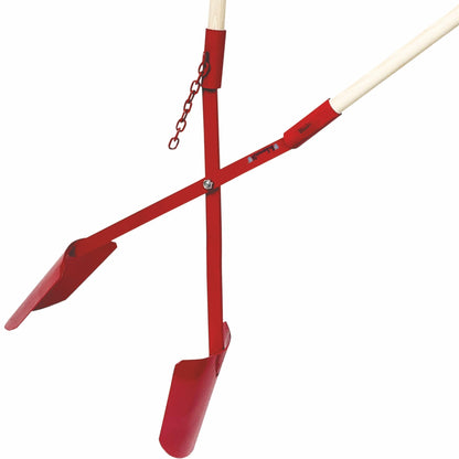 BauSupermarkt24 Erdlochschaufel Gr. 2 Lochspaten 15-32 cm Stahl, lackiert, mit zwei Hartholzstielen