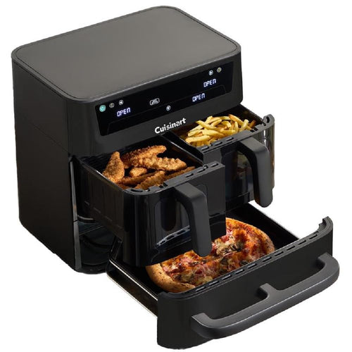 Cuisinart Tri Zone 13,6L Heissluftfritteuse & Ofen - 3 Zonen, rechteckig, silber-schwarz. Gart Speisen in 3 Zonen parallel.
