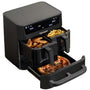 Cuisinart Tri Zone 13,6L Heissluftfritteuse & Ofen - 3 Zonen, rechteckig, silber-schwarz. Gart Speisen in 3 Zonen parallel.