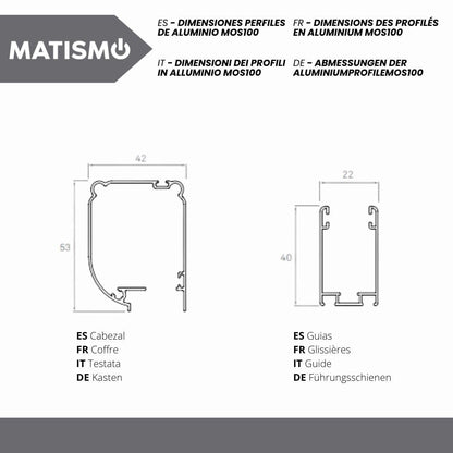MATISMO Fliegengitter Insektenschutzrollo aus Aluminium nach Mass
