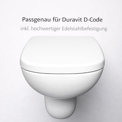 Bullseat WC-Sitz für Duravit D-Code mit Softclose, abnehmbar