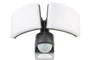 HUBER LED Strahler 2x20W mit 360° Bewegungsmelder Anthrazit. Anthrazitfarbener LED-Doppelstrahler für automatische Außenbeleuchtung.