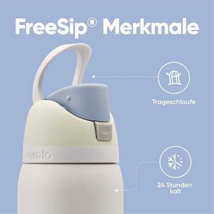 Owala FreeSip Edelstahl-Isolierflasche, 945 ml, Iced Breeze