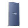 Lexar ES3 Portable Externe SSD 1TB USB 3.2 Gen2 - Blau. Blaues, rechteckiges externes SSD-Gehäuse für schnelle Datenspeicherung und -transfer via USB 3.2 Gen2.
