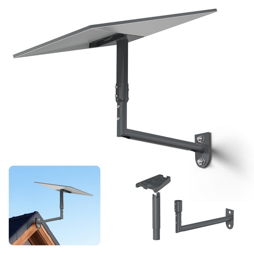 SURVADV Starlink Gen 3 Wandhalterung – lang, 360° verstellbar. Grauer Metallarm für Starlink Gen 3 Antennenmontage an der Wand.