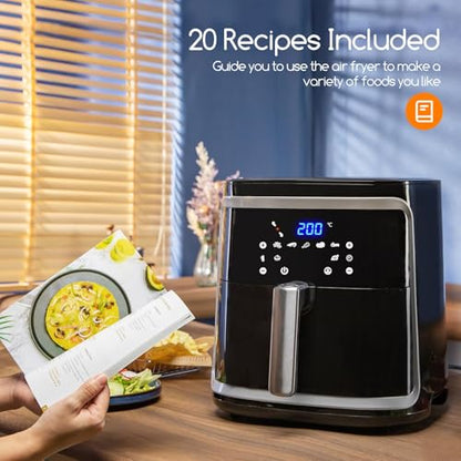 Aigostar Cube Heissluftfritteuse 7L XXL Digital - Schwarz