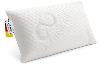 FMP Matratzenmanufaktur Orthopädisches Nackenstützkissen Visco – 6,5 cm. Ergonomisches Visco-Kissen zur orthopädischen Nacken- und Wirbelsäulenstützung beim Liegen.