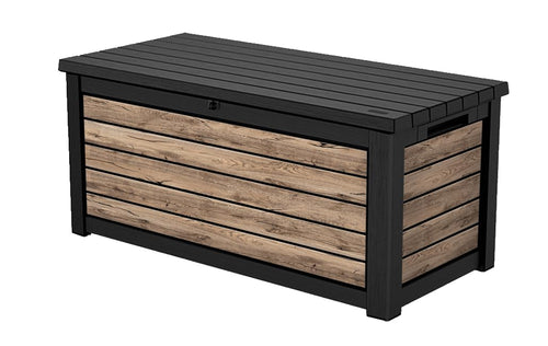 Keter Northwood Auflagenbox 623 L in Pinie-Holzoptik mit belastbarem Deckel