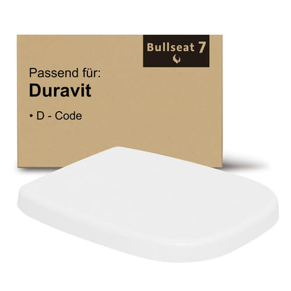 Bullseat WC-Sitz für Duravit D-Code mit Softclose, abnehmbar, weiss, antibakterieller Duroplast mit Edelstahlbefestigung