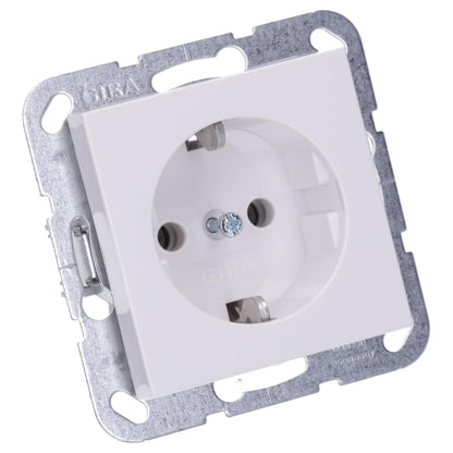 Gira 418803 SCHUKO-Steckdose System 55 Reinweiss glänzend, 10er-Set