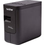 Brother PT-P750W Beschriftungsgerät. Rechteckiges, schwarzes Gerät. Erstellt präzise Labels via WLAN/NFC für Büro oder Heim.
