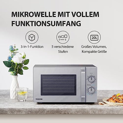 Toshiba MW2-MG20PF(SL) Mikrowellenherd Grill & Kombi – Silber