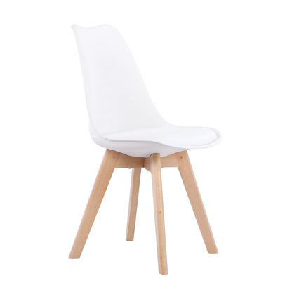 H.J WeDoo Esstisch Set Essgruppe – Holztisch 2 Stühle Weiss 80cm