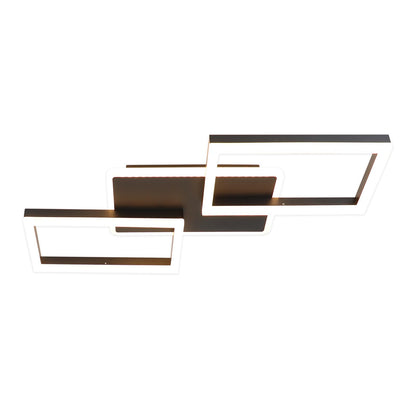 ZMH LED Deckenleuchte - 48W Dimmbar Schwarz mit Fernbedienung