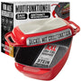 STONELINE Aluguss Bräter Induktion - 43x26 cm Rot, 8.4L. Roter Bräter zum Braten & Schmoren von Speisen auf Induktionsherden.