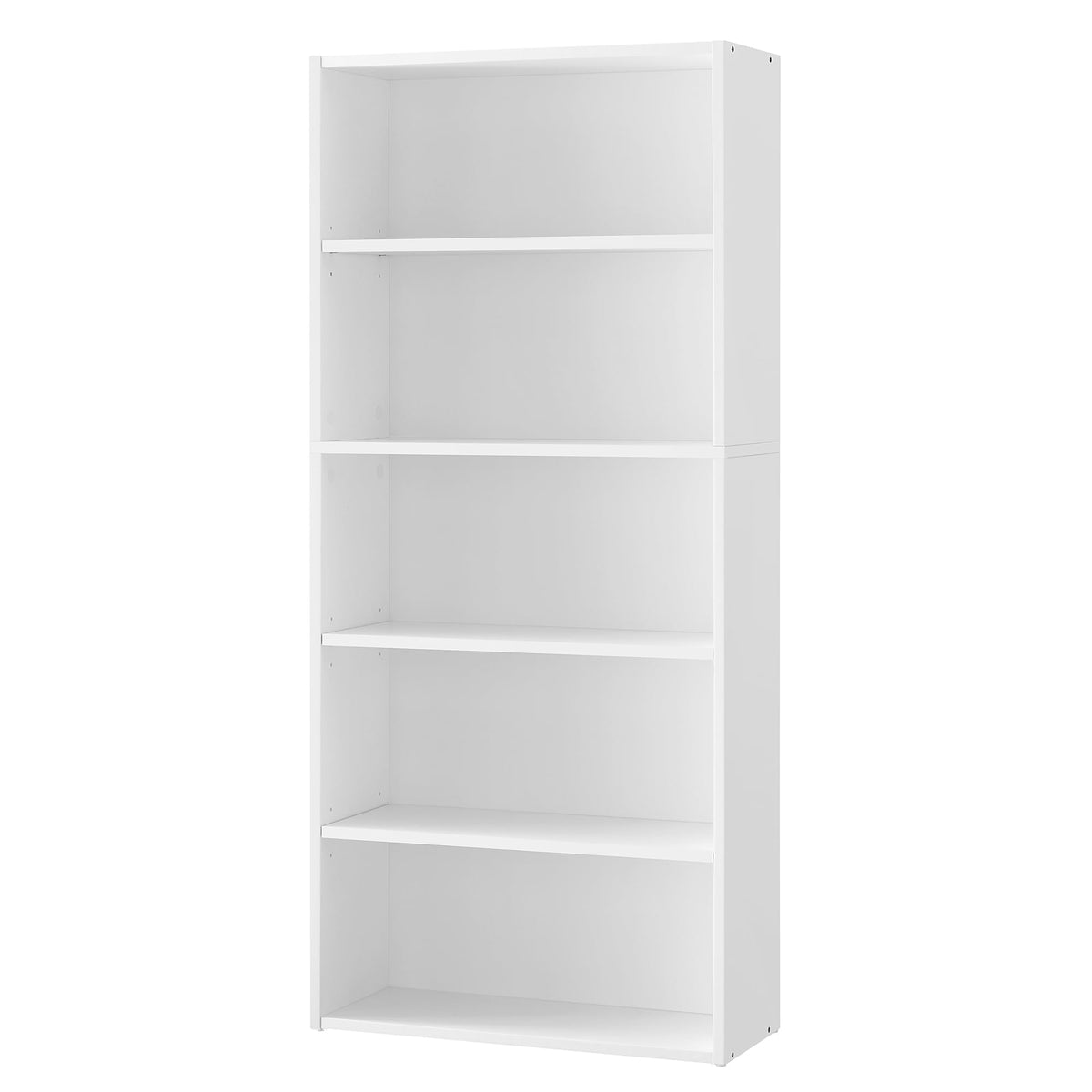 VASAGLE Bücherregal LBC165T14, 5 Ebenen, Standregal, wolkenweiss aus Spanplatten