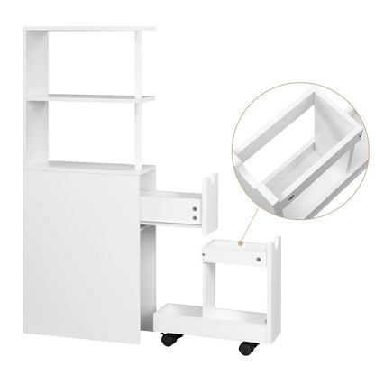 EUGAD Nischenschrank Badezimmer schmal – Weiss, Schublade, Ablagen