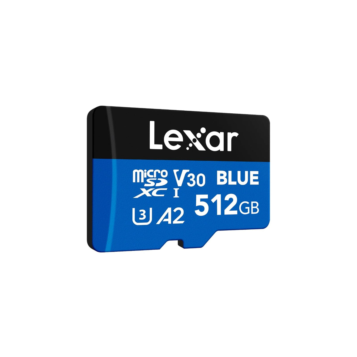 Lexar Blue microSDXC Karte 512GB UHS-I U3 V30 A2 160 MB/s in Blau für Smartphones, Tablets und Action-Kameras