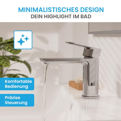 Bächlein Mizarela Bad Einhebelmischer - Chrom, flacher Auslauf