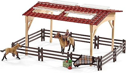 SCHLEICH Farm World Pferdestall Set 42195 inkl. 2 Pferden