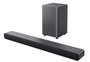 TCL S55HE Soundbar 2.1 Kanal System mit kabellosem Subwoofer. Schwarze, schlanke Soundbar für raumfüllende TV-Audio-Wiedergabe.