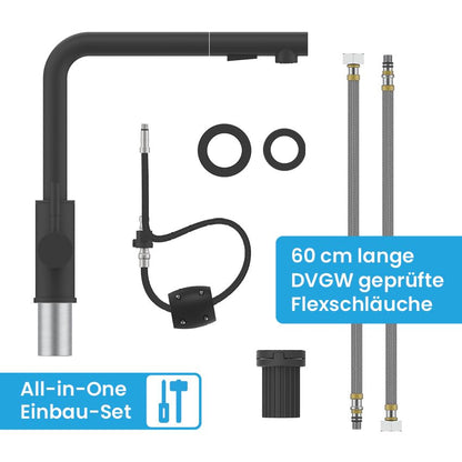 Bächlein Varvaro Einhand-Spültischbatterie - Matt Schwarz