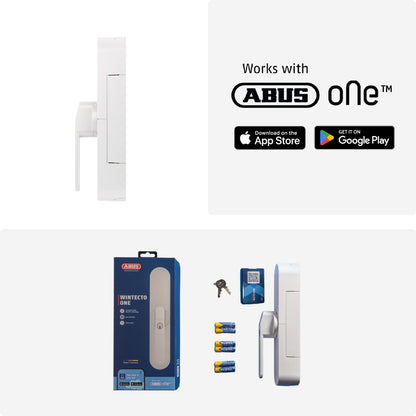 ABUS WINTECTO One Fenstergriff Smart mit Alarm Weiss gleichschliessend