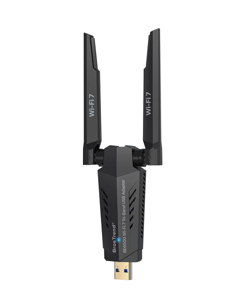 BrosTrend BE6500 WiFi 7 WLAN Stick Tri-Band für Windows PC. Kompakter, länglicher Stick. Ermöglicht Highspeed WiFi 7 Tri-Band WLAN für Windows PCs.