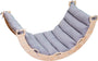 Buxibo Kletterbogen Montessori Klettergerüst aus Holz mit Kissen. Halbmondförmiger Holzbogen mit Sprossen. Unterstützt Motorik & Gleichgewicht.