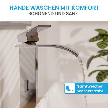 Bächlein Badarmatur Tamina Einhebelmischer - Wasserfall-Design Chrom