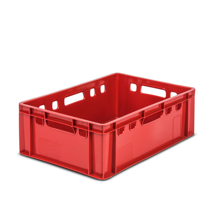 Gardivo E2 Eurobox rot 5 Stück 60x40x20 cm HDPE lebensmittelecht
