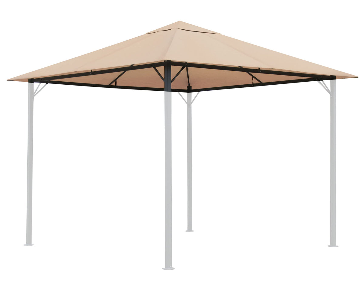 QUICK STAR Ersatzdach für Gartenpavillon 3x3 m in Sand, Dachbespannung aus Polyester