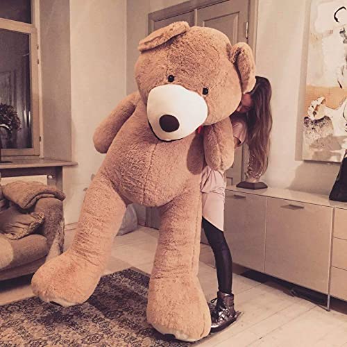 MKS XXL Teddybär Kuscheltier 200cm mit waschbarem Bezug. Plüsch-Teddybär 200cm. Dient als weiches Kuscheltier zum Schmusen und Spielen.