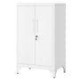 SONGMICS Aktenschrank OMC012W01. Mattweisser, abschliessbarer Schrank. Ideal zur organisierten und sicheren Aktenaufbewahrung im Büro.