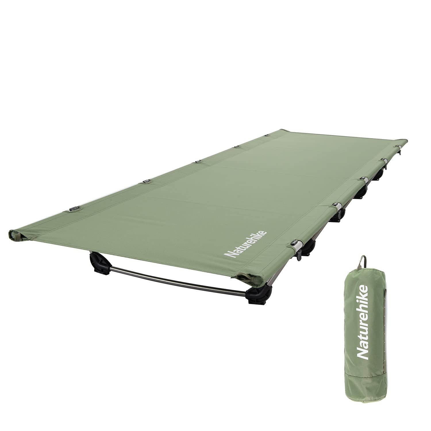 Naturehike Ultraleichtes Feldbett - Tragbares Klappbett. Rechteckiges Klappbett aus Metall und Textil für erhöhte Schlafposition beim Campen.