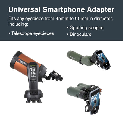 Celestron NexYZ 81055 Universal 3-Achsen Smartphone Adapter Schwarz