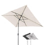 Doppler Jack Sonnenschirm 300 x 200 cm Natur, knickbar mit Kurbel