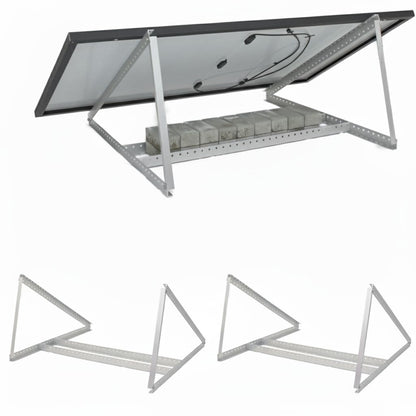 SolarXon Solarmodul Halterung für 2 Module – Freistehend, Alu. Aluminium-Gestell zur Bodenmontage von 2 Photovoltaikmodulen.