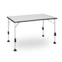 BERGER Ivalo 2 Alu Klapp-Campingtisch höhenverstellbar 115x70cm Grau. Rechteckiger grauer Aluminium-Klapptisch, höhenverstellbar für mobilen Einsatz beim Camping.
