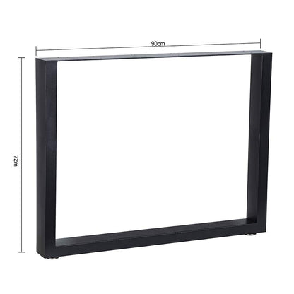 Melko Tischkufen 2er-Set Stahl 90 x 72 cm Tischgestell