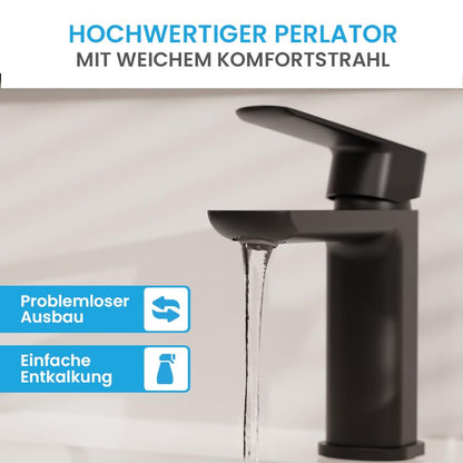 Bächlein Mizarela Badarmatur – Matt Schwarz, flacher Auslauf