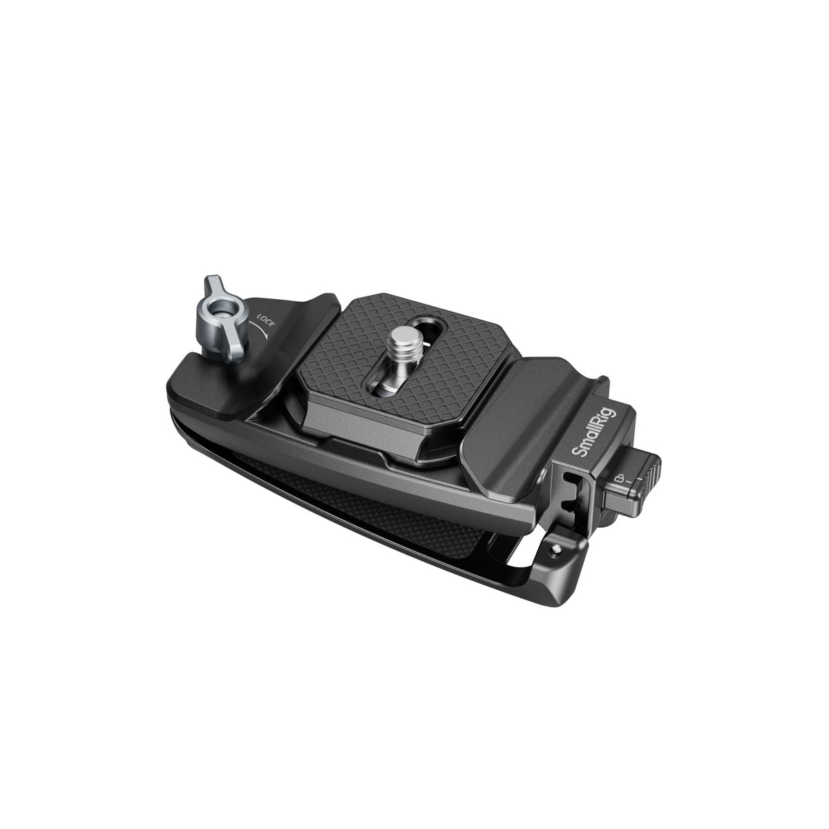 SMALLRIG Kameraclip Rucksackgurt Schnellwechsel Arca-Swiss 5053. Robuster, schwarzer Clip zur Arca-Swiss Kamerabefestigung am Rucksackgurt.
