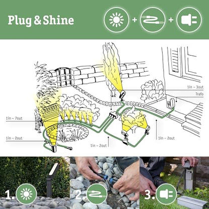 Paulmann Plug & Shine Rio Aussensteckdose Sensor IP44 Anthrazit