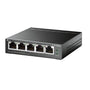 TP-Link TL-SG105MPE 5 Port Managed PoE Switch - 120W Schwarz. Schwarzer 5-Port PoE-Switch für Daten- & PoE-Versorgung.