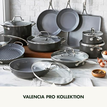 GreenPan Valencia Pro Keramik Bratpfannen-Set 20/26 cm Grau