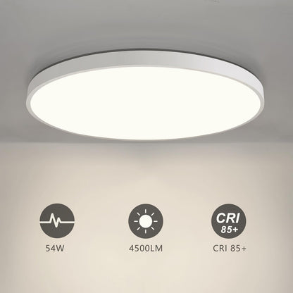 JDONG LED Deckenleuchte 54W flach rund weiss 3000K Ø 50 cm