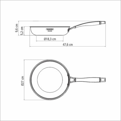 Tramontina Grano Bratpfanne - Ø 26 cm Edelstahl Induktion